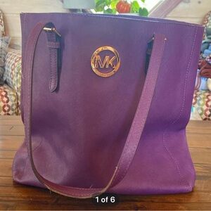 Michael Kors Purple Tote Bag Handbag